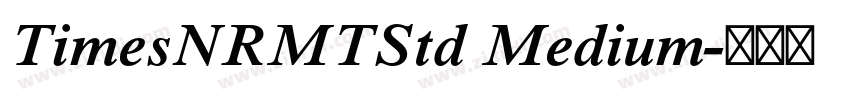 TimesNRMTStd Medium字体转换
